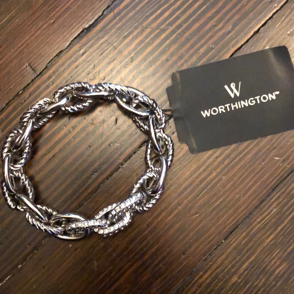 Worthington Silver Rope Chain Bracelet